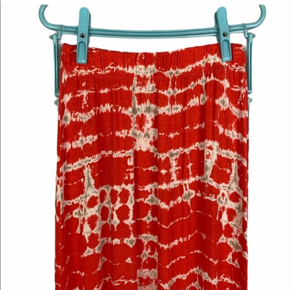 Loveappella Bohemian Orange Tie Dye Maxi Skirt Size S - Picture 5 of 8